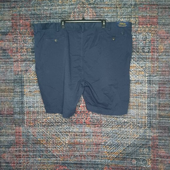 POLO Ralph Lauren mens solid navy stretch Classic chino shorts 54B BIG NWT - Picture 2 of 9